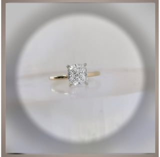 1.60  Ct Cushion Cut Diamond Solitaire Engagement Ring  VVS2 14K ***By Chelsea Leigh & Co.