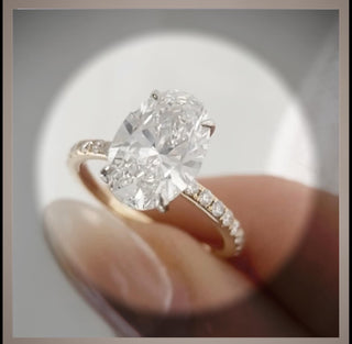 On**SALE** 3.50 Carat Brilliant Cut Oval Diamond Solitaire Engagement Ring ***by Chelsea Leigh and Company