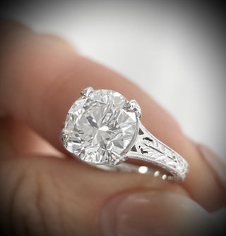 Sale Price *** 2.50 Ct. Edwardian Antique Vintage Style Round Diamond Engagement Ring  ***  By Chelsea Leigh & Company