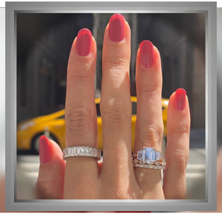 On Sale *** 2.80 Ct Emerald Cut Diamond Ring W/ Trapezoids  VVS2 *** By Chelsea Leigh and Company