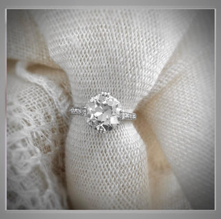 NEW *** 3.40 Ct  Edwardian Antique Vintage Style  Engagement Ring*** Brilliant or European Cut Round Diamond  *** By Chelsea Leigh & Company