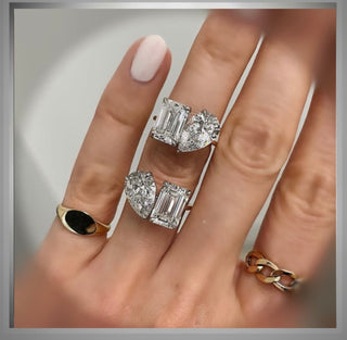 Toi et Moi  4.01 Carat Two Stone Diamond Ring   VVS2 E
