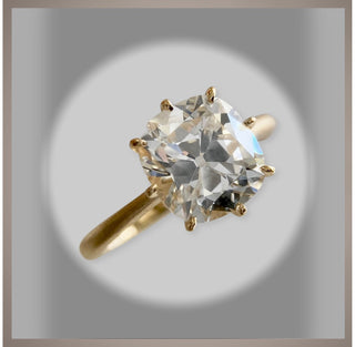 Price Reduced *** 3.00 Carat Old Mine Cut Vintage Style Engagement Ring VVS2 *** By Chelsea Leigh and Company