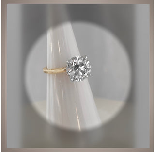 On SALE *** *** 4.60 Carat Brilliant Cut Round Diamond Solitaire  set in 14K Gold *** By Chelsea Leigh and Company