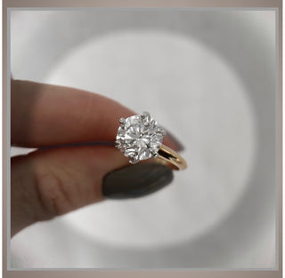 3.00 Ct Brilliant Cut Round Diamond  Solitaire 14K Yellow Gold