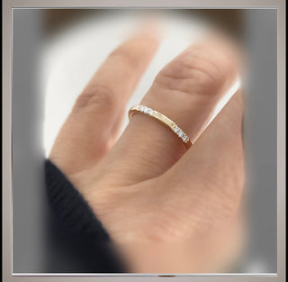 Spaced Dimond  Band  Stackable  14K wedding/anniversary Ring