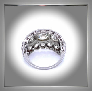 7 Carat Art Deco Inspired  Vintage Style Platinum Ring - Circa 1920- 1930 *** By Chelsea Leigh and Company