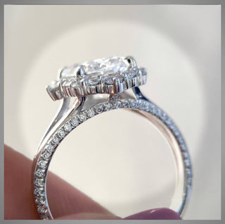 4.30  Ct Radiant Cut Diamond Halo Engagement Ring ***By Chelsea Leigh and Company