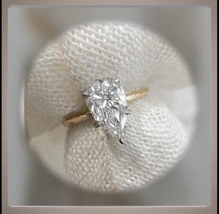 OnSale***2.35  Ct Brilliant Cut Pear Diamond Solitaire Engagement Ring *** By Chelsea Leigh and Company