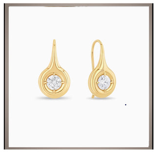 2.11 Ct  Orb Drop Puffy Bezel Earrings  French Wire Special Occasion  GIA Certified Wedding Bridal Earrings  ***By Chelsea Leigh and Company