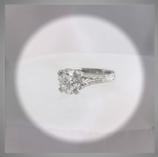 On SALE *** 2.25 Carat Antique Edwardian Vintage Style Round Diamond Engagement Ring *** By Chelsea Leigh and Company