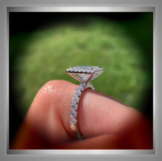 2.90 Ct Princess Shaped Halo with Princess Cut Diamond Engagement Ring VS2  *** By Chelsea Leigh and Company