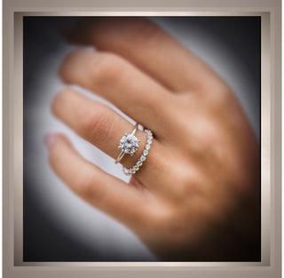 2 Ring Set On Sale *** 1.52 Ct  VS1 E Brilliant Cut Diamond Solitaire 2 Ring Set 14K *** By Chelsea Leigh and Company
