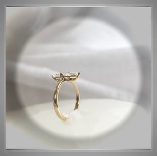 1.08 Ct Rhombus Diamond Solitaire Engagement or Right Hand Ring VS1  14K *** By Chelsea Leigh and Company