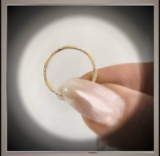 Spaced Dimond  Band  Stackable  14K wedding/anniversary Ring