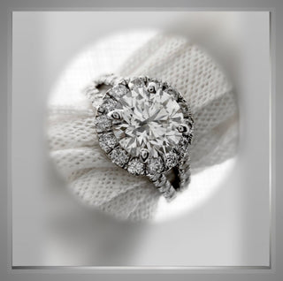 QUICK ship***3.00 Ct Round  Halo with Brilliant Cut Round Diamond Engagement Ring  *** By Chelsea Leigh and Company
