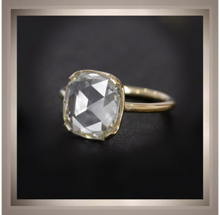 3.00 Ct. Antique Rose Cut Diamond Vintage Style  Engagement Ring *** By Chelsea Leigh & Company