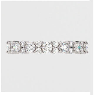 1.75 Ct Cluster Pave  Diamond Eternity Band