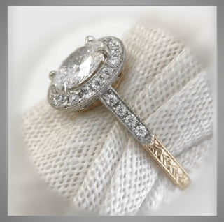 Victorian Era Style 2.45 Ct Oval Cut Diamond Antique Vintge Style Engagement Ring  *** By Chelsea Leigh and Company