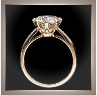On SALE***1.56 Ct Edwardian Antique Style Diamond Engagement Ring 14K  Yellow Gold  *** By Chelsea Leigh and Company