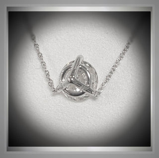 3.00 Ct Brilliant Cut Diamond Pendant 14 K White Gold *** By Chelsea Leigh and Company