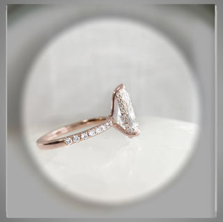 3.50 Carat Pear Diamond Solitaire Engagement Ring Rose Gold  VS1   *IGI  Certified 5 prong***By Chelsea Leigh and Company