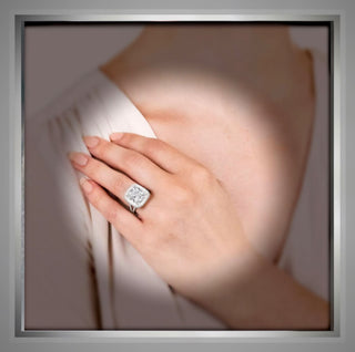 Luxury Size *** 6.22 Ct Radiant  Cut Diamond  Halo Engagement Ring VS1 F *** By Chelsea Leigh and Company