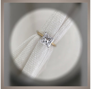 On SALE *** 2.00 Ct  VS1 E Princess Cut Diamond Solitaire Engagement  Ring 14K *** By Chelsea Leigh and Company