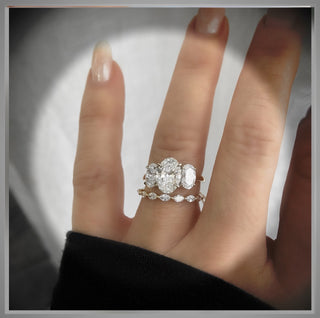 On Sale***3.75 Carat Three Stone Oval Diamond Engagement Ring  *** By Chelsea Leigh and Company