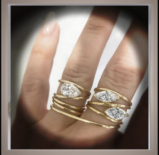 2.00 Ct Pear  cut Diamond Helix Engagement Ring VS1   ***By Chelsea Leigh and Company