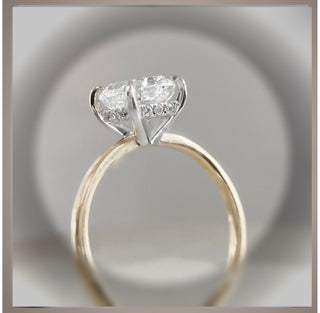 1.60  Ct Cushion Cut Diamond Solitaire Engagement Ring  VVS2 14K ***By Chelsea Leigh & Co.