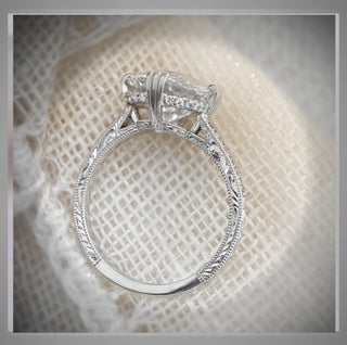 NEW *** 3.40 Ct  Edwardian Antique Vintage Style  Engagement Ring*** Brilliant or European Cut Round Diamond  *** By Chelsea Leigh & Company