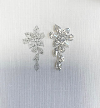 6.50 Carat Diamond Cluster Dangle Drop Earrings  Platinum Wedding / Bridal Earrings Special Occasion Earrings by Chelsea Leigh & Company