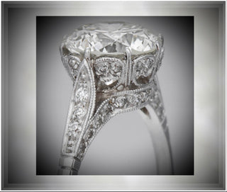 On  Sale*** 3.60 Carat Edwardian Antique Style Platinum Diamond Engagement Ring  By Chelsea Leigh & Company