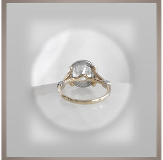 Sale*** 2.00 Ct. Bezel Set Round Diamond Engagement Ring 14KYG & Platinum *** By Chelsea Leigh and Company