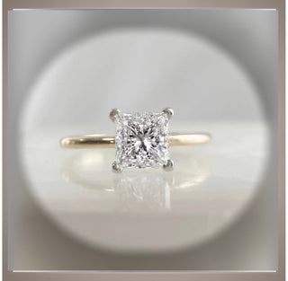 On SALE *** 2.00 Ct  VS1 E Princess Cut Diamond Solitaire Engagement  Ring 14K *** By Chelsea Leigh and Company