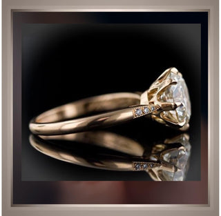 Quick ship***On SALE***2.10 Ct Edwardian Antique Style Diamond Engagement Ring 14K  Yellow Gold  *** By Chelsea Leigh and Company