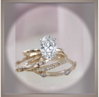 2.00ct Antique Oval Diamond Solitaire Engagement Ring VS1 F 14K Gold by Chelsea Leigh & Company