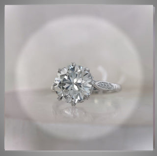 2.45 Carat Edwardian Antique Vintage Style Platinum Diamond Engagement Ring ** By Chelsea Leigh and Company
