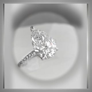 On SALE*** 3.60 Carat Brilliant Cut Pear Diamond Solitaire Engagement Ring  ***By Chelsea Leigh and Company