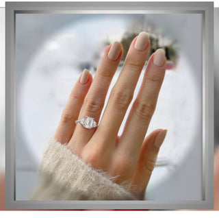 On Sale *** 2.80 Ct Emerald Cut Diamond Ring W/ Trapezoids  VVS2 *** By Chelsea Leigh and Company
