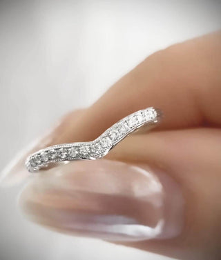 Two Wedding Bands  to go with Edwardian Antique Style Diamond BLOOMINGTON STYLE, CIRCA 1900 Engagement Ring *** By Chelsea Leigh and Company