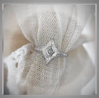2.65 Ct Edwardian Antique Vintage Style Platinum Lozenge  Diamond BLOOMINGTON STYLE,CIRCA 1900 Engagement Ring *By Chelsea Leigh and Company