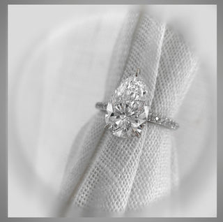 On SALE*** 3.60 Carat Brilliant Cut Pear Diamond Solitaire Engagement Ring  ***By Chelsea Leigh and Company