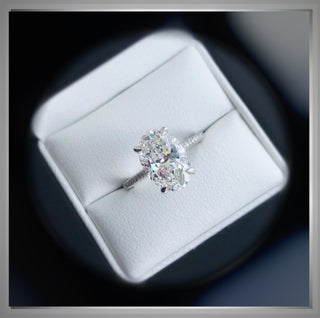 On Sale***3.71  Carat Brilliant Cut Oval Diamond Solitaire Engagement Ring VS1 *** By Chelsea Leigh and Company