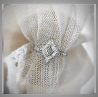 2.65 Ct Edwardian Antique Vintage Style Platinum Lozenge  Diamond BLOOMINGTON STYLE,CIRCA 1900 Engagement Ring *By Chelsea Leigh and Company