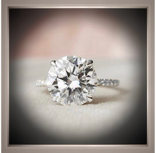 3.55 Carat Brilliant Cut Round Diamond Solitaire Engagement Ring
