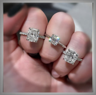 3.50  Ct Cushion Cut Diamond Solitaire Engagement Ring  ***IGI Certified