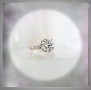 On Sale *** 3.55 Carat Edwardian Antique Vintage  Style  Diamond Engagement Ring ** By Chelsea Leigh and Company