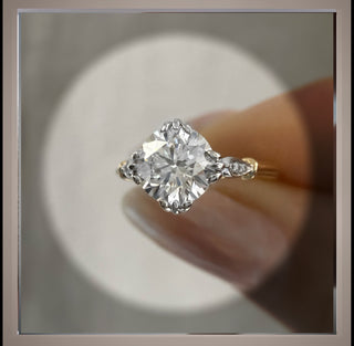 QUICK SHIP ** Vintage Style ** 2.00 Carat Brilliant cut Diamond Round   Solitaire Engagement Ring  ***   By Chelsea Leigh and Company